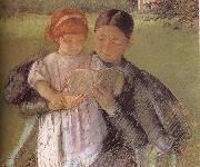Mary Cassatt, Betweenmaid reading for little girl